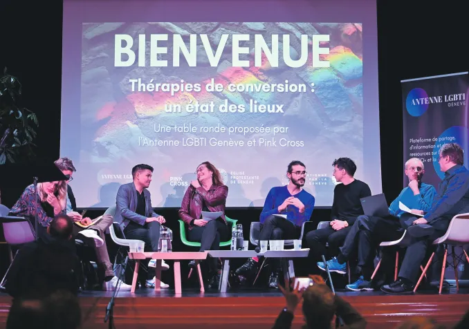 Avant le colloque lausannois, une table ronde de l’Antenne LGBTI de Genève soulevait déjà le problème de ces «thérapies» en novembre 2022. © Alain Grosclaude