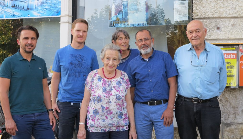 Le groupe &quot;Amitié en humanité&quot;. De gauche à droite: Muhammed Zejnullahu, Hervé Farine, Dominique Olgiati, Margrit Kuenzli, Mohammed Filali et Alexandre Müller / © DR