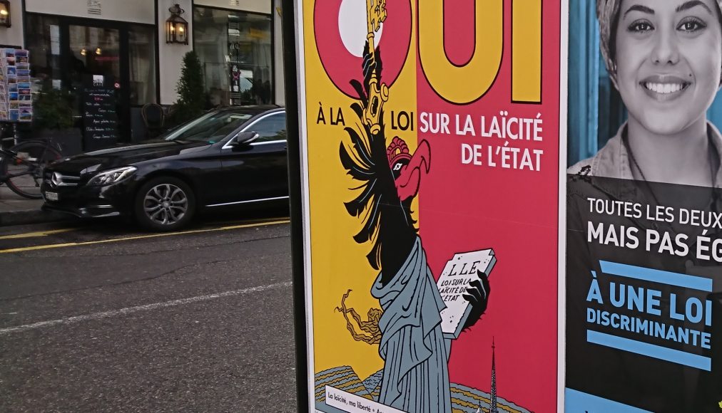 Des affiches pour les votations genevoises du 10 février