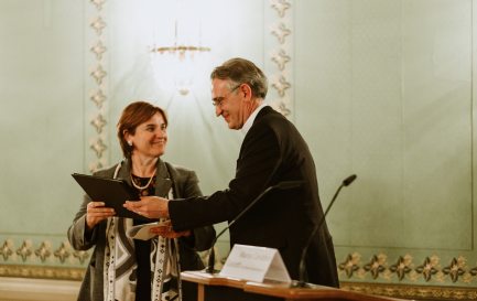 SEK/Anja Zurbrügg / Marina Carbonio Guscetti, vice-présidente du Conseil national et Harald Rein, président du Conseil suisse des religions.